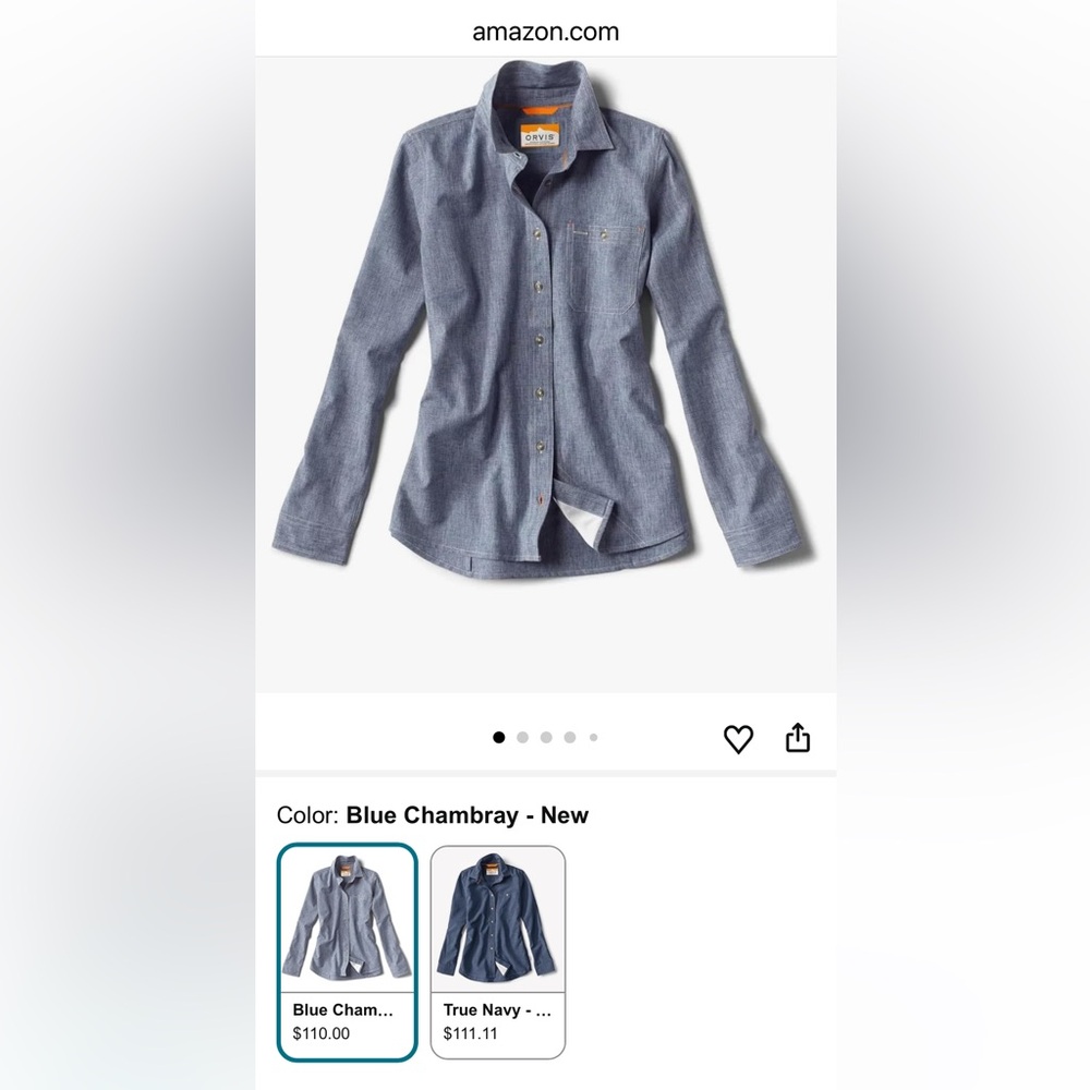 Orvis Blue Chambray Shirt